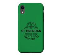 Carcasa para iPhone XR San Brendan Oración por Nosotros Oración Católica de San Patronazgo