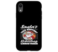 Carcasa para iPhone XR Santas Tech Support Reiniciar Navidad Funny IT