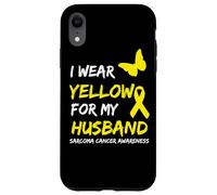 Carcasa para iPhone XR Sarcoma Cancer Ribbon I Wear Yellow for my Husband