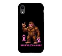 Carcasa para iPhone XR Sasquatch Believe for a Cure Fun Concientización sobre el cáncer de Mama