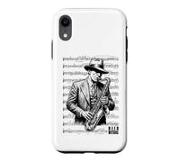 Carcasa para iPhone XR Saxofonista Reed Ritual Saxofonista Vintage Partitura