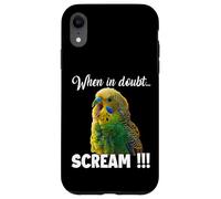 Carcasa para iPhone XR Screaming Budgie T, Meme Divertido para los Amantes de Las