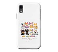 Carcasa para iPhone XR Sé tú Mismo, Nos Gustas de Todos Modos, Gato Divertido e inclusivo