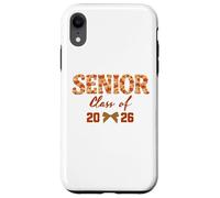 Carcasa para iPhone XR Senior 2026 Coquette Blue Floral Toile Graduation Aesthetic