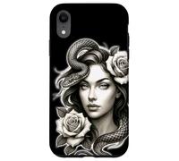 Carcasa para iPhone XR Serpiente Chica Serpiente Rosas Medusa