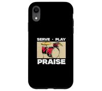 Carcasa para iPhone XR Serve Play Alabanza para Músicos Cristianos Adorar Bateristas