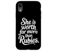 Carcasa para iPhone XR She Is Worth Far More Than Rubies Mujeres cristianas -