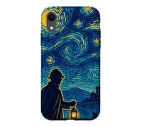 Carcasa para iPhone XR Sherlock Holmes Noche Estrellada Detective Vintage