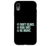 Carcasa para iPhone XR Shift Gears Ride Dirt Be Brave Mountain Biker Trail Rider