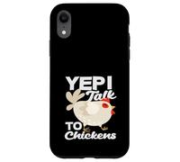 Carcasa para iPhone XR Sí, Hablo con Pollos Gracioso Granjero Crazy Lady