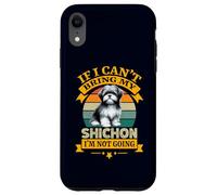 Carcasa para iPhone XR Si no Puedo traer a mi Perro Shichon, no voy a ser Perro Retro