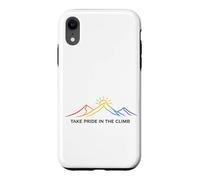 Carcasa para iPhone XR Siéntete Orgulloso de la Escalada Rainbow Mountain Hiking