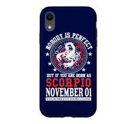 Carcasa para iPhone XR Signo de Escorpio Noviembre 01 Horóscopo de la Estrella de la astrología del Zodiaco