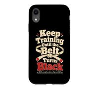 Carcasa para iPhone XR Sigue entrenando al Futuro Luchador de Artes Marciales Black Belt Karate