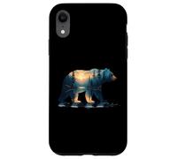 Carcasa para iPhone XR Silueta Bosque Oso - Vintage Naturaleza Vida Silvestre Am