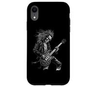 Carcasa para iPhone XR Skeleton Guitar Guy Rock and Roll Band Rock On