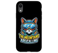 Carcasa para iPhone XR Ski Cat Meowtains Calling Snowboard Winter Mountain Funny