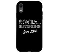 Carcasa para iPhone XR Social Distancing Since 2004 Funny 2000's Meme Birthday 2004