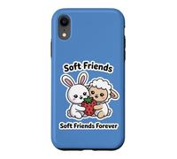 Carcasa para iPhone XR Soft Friends Forever, Linda Amistad Entre Conejo y Cordero
