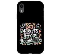 Carcasa para iPhone XR Soft Hearts Strong Boundaries Fuerza de la emoción |-