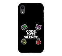 Carcasa para iPhone XR Software Engineer Introvert Code Cats Silence