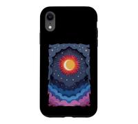 Carcasa para iPhone XR Sol Luna Estrellas Noche Nubes Suave Celestial Cosmos Cielo