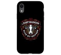 Carcasa para iPhone XR Solo Colgando con MIS HEIFERS Funny Cow Farm Friends Meme