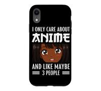 Carcasa para iPhone XR Solo me Importa el Anime y me Gusta Maybe 3 People Black Anime