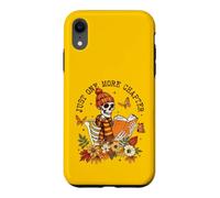 Carcasa para iPhone XR Solo un capítulo más de Skeleton Reader Fall Book Lover Autumn