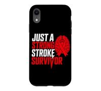 Carcasa para iPhone XR Solo un Fuerte sobreviviente de accidente cerebrovascular Ataque isquémico del Cerebro Rojo