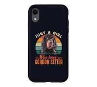 Carcasa para iPhone XR Solo una Chica a la Que le Encanta Gordon Setter Dog Retro Vintage