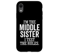 Carcasa para iPhone XR Soy la Hermana del Medio I Test The Rules Funny Sibling