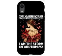 Carcasa para iPhone XR Soy la tormenta, Ella susurró, Mariposa, inspiradora