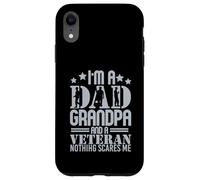 Carcasa para iPhone XR Soy papá Abuelo y un Veterano Nada me Asusta