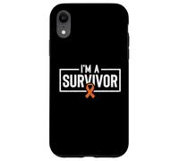 Carcasa para iPhone XR Soy un sobreviviente del cáncer de riñón Awarenes Cinta Naranja