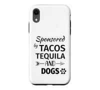 Carcasa para iPhone XR Sponsored by Tacos Tequila & Dogs,Pet Dogs Drink Tequila Dog
