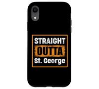 Carcasa para iPhone XR Straight Outta St. George Utah USA Retro Envejecido Vintage