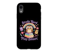 Carcasa para iPhone XR Study Hard Play Smart Owl Back To School Student