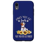 Carcasa para iPhone XR Sunflowers JRT Dog Lover Once You Go Jack Never Back