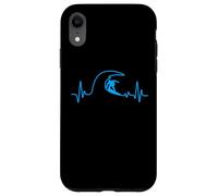 Carcasa para iPhone XR Surfer Heartbeat Surfing Heart Pulse Tabla de Surf Big Wave Fun