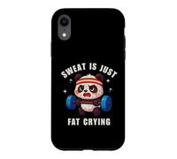 Carcasa para iPhone XR Sweat Is Just Fat Crying Panda Gym Workout