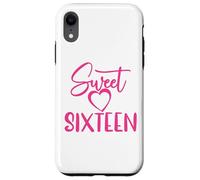 Carcasa para iPhone XR Sweet Sixteen para niñas, Color Rosa, 16 años, 16 cumpleaños