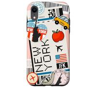 Carcasa para iPhone XR Tarjeta de embarque de Viaje de Nueva York NYC JFK Adventure