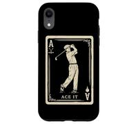Carcasa para iPhone XR Tarjeta de Golfista Vintage para Amantes del Golf, Pasatiempos en el Campo de Golf