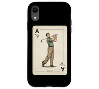 Carcasa para iPhone XR Tarjeta de Golfista Vintage para Amantes del Golf, Pasatiempos en el Campo de Golf