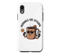 Carcasa para iPhone XR Taza de café gruñón sarcástica antivibraciones matutinas Arte de Dibujos Animados
