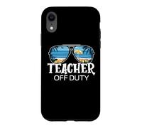 Carcasa para iPhone XR Teacher Off Duty Gafas de Sol Palm Tree Beach Sunset
