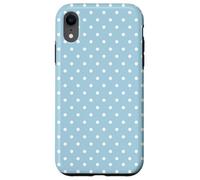 Carcasa para iPhone XR Teal Blue Polka Dot Stylish Polkadots