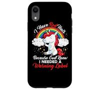 Carcasa para iPhone XR Tengo el Pelo Rojo Porque Dios sabía Que necesitaba una Etiqueta de Advertencia