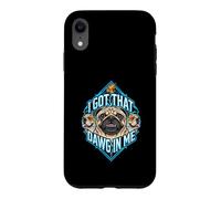 Carcasa para iPhone XR Tengo un Amigo en mí, Divertido Meme para Amantes de los Perros Pug
